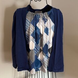 Alfred Dunner Blue Knit Top